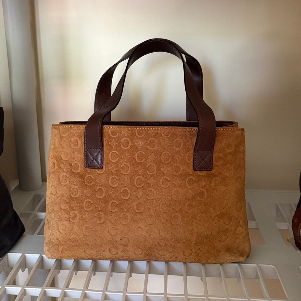 Celine Tan Suede Tote